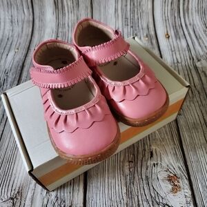 Livie and Luca Ruche Mary Jane Shoes NIB Guava Shimmer